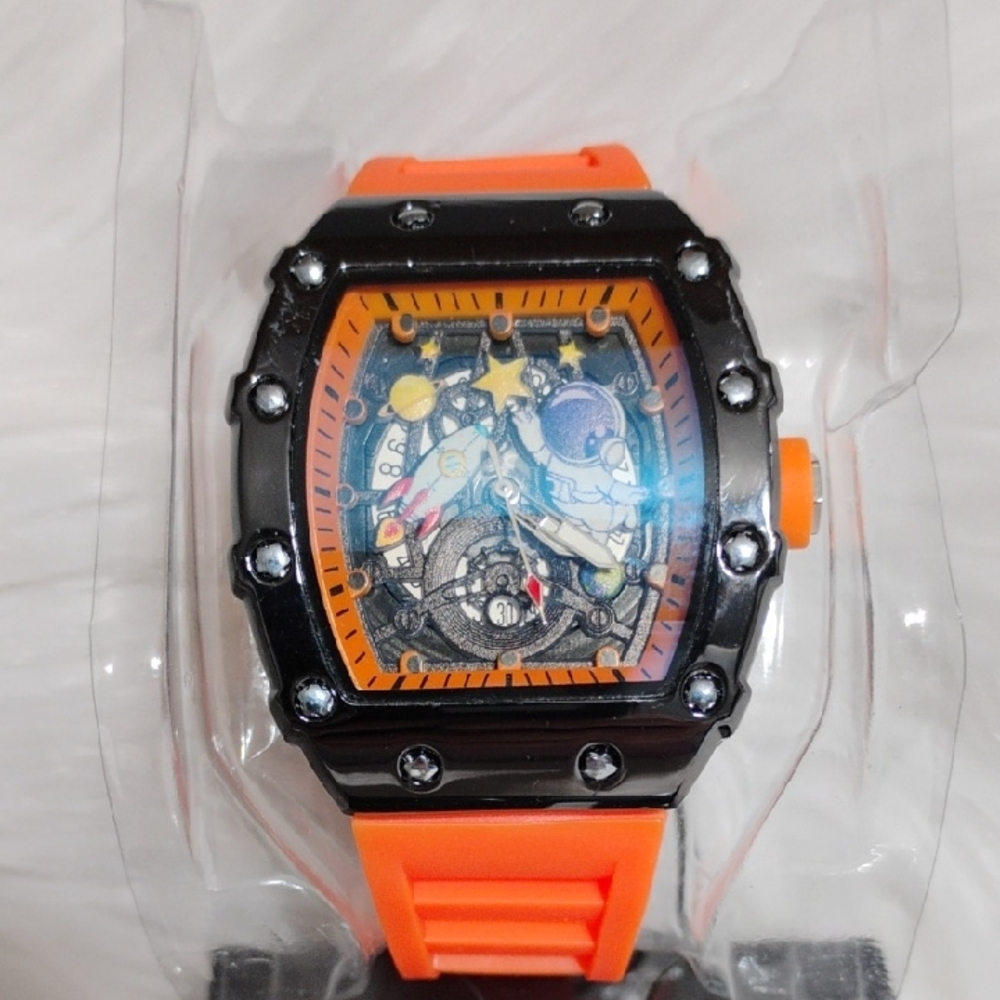 New Going To The Moon Luminous Skeleton Watch W Water Resistant Design